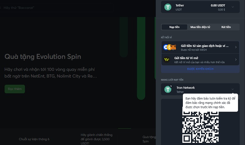 Hướng dẫn nạp tiền qua Crypto cực dễ, cực nhanh tại Sportsbet 9 Lưu ý khi nạp