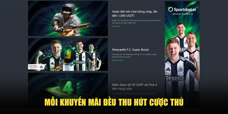 Tổng hợp khuyến mãi tại Sportsbet – Bùng nổ quà tặng khủng 3 KHUYẾN MÃI CHÀO MỪNG