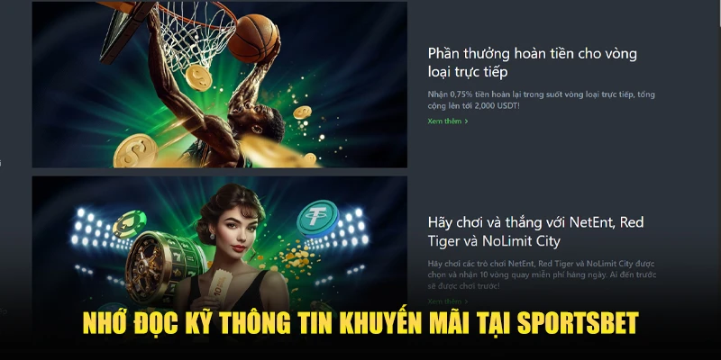 Tổng hợp khuyến mãi tại Sportsbet – Bùng nổ quà tặng khủng 4 NHỚ ĐỌC KỸ THÔNG TIN KHUYẾN MÃI TẠI SPORTSBET