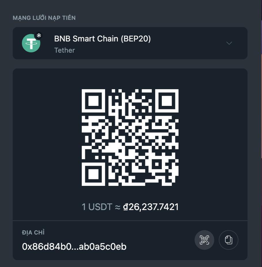 Sao chép địa chỉ ví BEP20 của Sportsbet